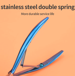 กรรไกรตัดเล็บมืออาชีพพร้อมใบมีดสแตนเลสคมโค้งสำหรับนิ้วคุดและร้านทำเล็บ - Product Image 4