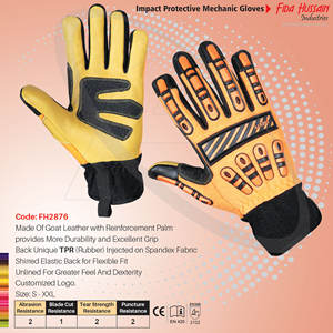 ถุงมือช่างแบบกําหนดเองป้องกันแรงกระแทกคุณภาพสูงสําหรับใช้ประจําวัน 2024 ถุงมือช่างขายส่งถุงมือหนังจากปากีสถาน - Product Image 6