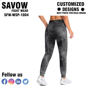 Pantalons de survêtement pour femmes avec logo personnalisé, coupe régulière, taille élastique, mélange de tissus, pantalons décontractés, séchage rapide, vêtements de sport en gros, usine - Product Image 2