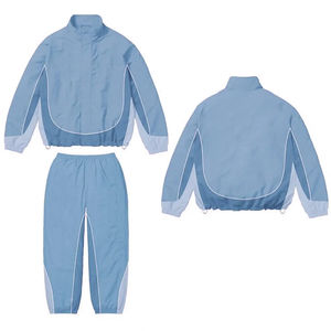 Vente en gros logo personnalisé veste et jogging en nylon avec fermeture éclair ensemble de pièces pour hommes unisexe nylon coupe-vent survêtement pour hommes - Product Image 5