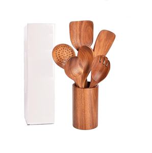 Cubiertos DE BODA Cucharas de diseño de madera Decoración de cocina Restaurante y diseño de hotel Cubiertos naturales con diseño de acabado pintado - Product Image 5