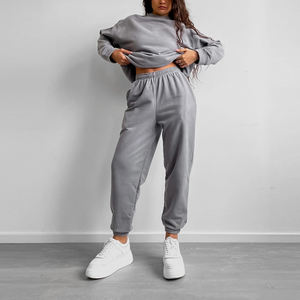 Pantalón de jogging de seda transpirable informal hecho a medida de la mejor calidad para mujer, Parte delantera plana con logotipo de cordón de cintura media, para invierno - Product Image 5