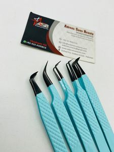 Pinzas de extensión de pestañas planas con volumen de logotipo personalizado de alta calidad, acero inoxidable japonés probado a mano, profesional sostenible - Product Image 5