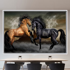 Printed Canvas: Elegant Animal Wall Decor for Modern Home,1P:White <b>Framed</b> - Product Image 1