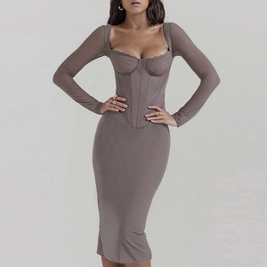 Elegante corsé señoras usa vestidos Casual Sexy Vintage boda invitados mujeres graduación <span class=keywords><strong>Formal</strong></span> <span class=keywords><strong>ropa</strong></span> usada pacas - Product Image 1