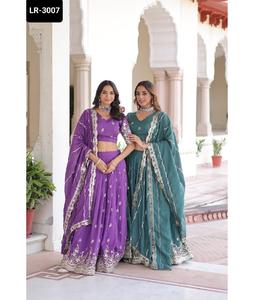 Lehenga choli lehenga choli คอลเลกชันงานแต่งงานออกแบบใหม่ล่าสุดผ้าเย็บปักมีคุณภาพดี - Product Image 1