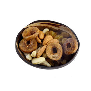 Solution de vaisselle jetable durable élégante et moderne pour la maison Bol en coquille de noix de coco détaillé en bois élégant - Product Image 1