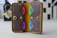 Acheter Accessoires de Guitare en Cuir Véritable Unique à la Mode en Cuir Personnalisé Guitare Pick Holder Key Chain Guitare Pick Pocket