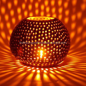 Bougeoir en noix de coco artisanal naturel, bols en coquille de noix de coco, photophore pour la décoration - Product Image 2