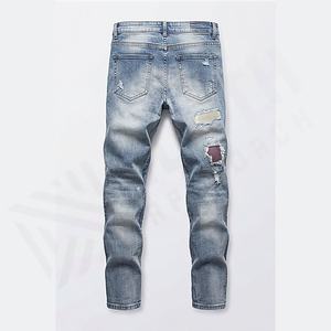 Luxury Style Customized Color <b>Men</b> Rhinestones Denim <b>Jeans</b> Latest Fashion Streetwear <b>Trousers</b> Pant High Quality Material Clothing - Product Image 2