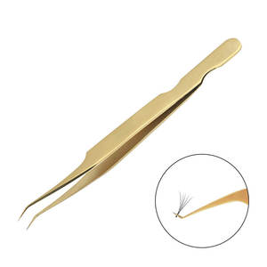 Pinzas de acero inoxidable de etiqueta privada para extensión de pestañas, pinzas de extensión de pestañas de alta calidad, Kit de herramientas de maquillaje para mujeres - Product Image 3