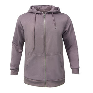 Sudaderas con cremallera completa para hombre lisas hechas a medida de forro polar de algodón sudaderas con capucha elegantes para hombre con colores personalizados, tamaño y logotipo - Product Image 1