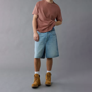 เสื้อคอตตอนคอกลมของผู้ชายผ้าฝ้าย100% ออกแบบได้เองเสื้อยืดปักลายสีทึบแนวลำลองออกแบบได้ตามต้องการ - Product Image 5