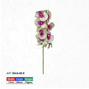 Tallos de Orquídea Artificiales Blancos y Rosas AFF Stick -63.5 - Product Image 1
