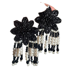 Pendientes de Bisutería Bordados para India, Pendientes de Cuentas Hechos a Mano para Mujeres y Niñas, Regalo, Pendientes para Fiestas - Product Image 1