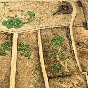 Pantalones cortos de cuero bordados Lederhosen lisos recién llegados al por mayor, decoración con patrón de estilo deportivo, Jogging 6XL - Product Image 2