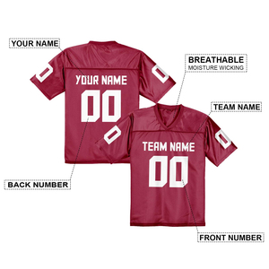 Camiseta Deportiva Estilo Hip Hop Urbano Americano con Estampado por Sublimación, Cuello en V, Estilo Vintage, para Fútbol Americano, Rugby, Hockey - Product Image 3