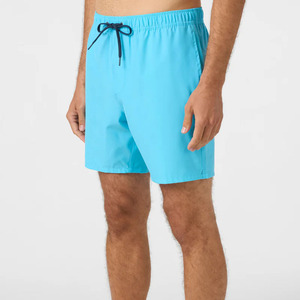 Shorts de surf pour hommes, écologiques, à séchage rapide, avec extensible sur le devant, en polyester, maillot de bain uni, vêtements de plage, cordon de serrage, décontracté, vente en gros rapide - Product Image 3