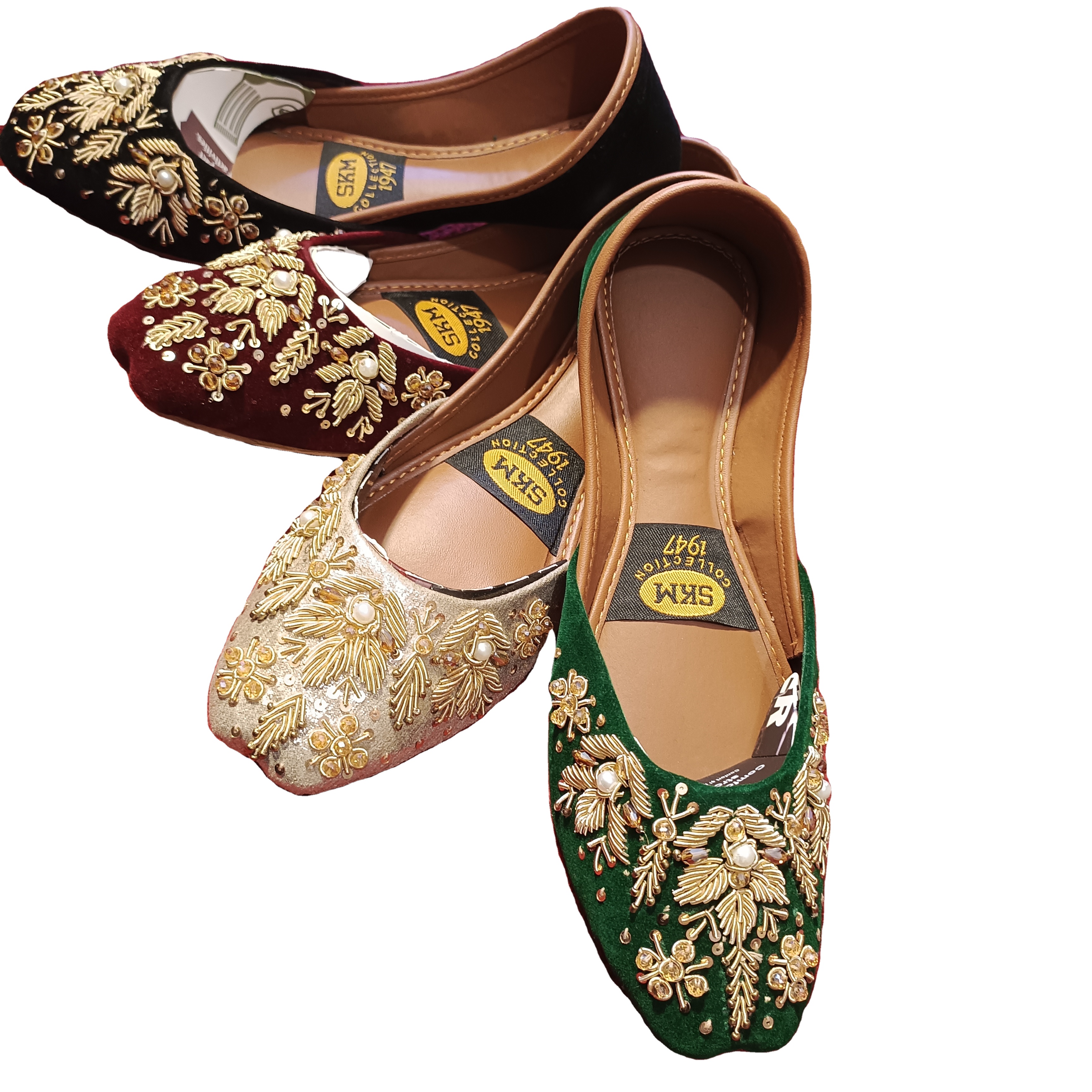 Low Price Fancy Khussa Multi-Color Hand-Made Embroidery