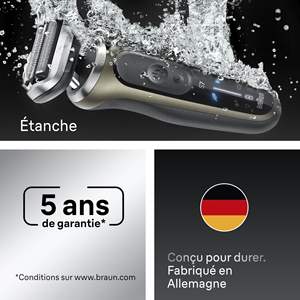 Afeitadora Eléctrica para Hombre, Impermeable, Recortadora de Precisión, Cuchillas Flexibles para un Afeitado Preciso, Modos de Afeitado de Barba, Estación de Limpieza - IPX7 - Product Image 2