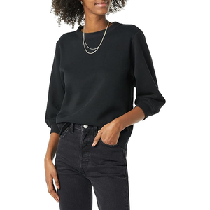 Sudadera de algodón para mujer, Jersey informal con estampado de letras, sudadera holgada Harajuku Coreana de manga larga, sudadera con hombros caídos - Product Image 1