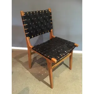 เก้าอี้หนังทอที่ทันสมัย-สายรัดสีดำโต๊ะและเก้าอี้ที่ออกแบบบ้านหรูหราหนังเก้าอี้ที่ทันสมัย - Product Image 1