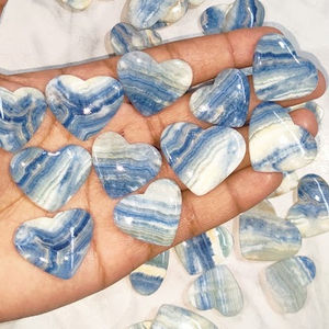 Cœur bleu schoelite, cœur bleu Rhodochrosite, cœurs Rhodochrosite - Product Image 3