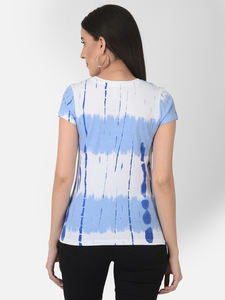 เสื้อยืดผู้หญิง แขนสั้น คอกลม สีฟ้า สำหรับฤดูร้อน ผ้าเจอร์ซีย์ ระบายอากาศ แห้งเร็ว รีไซเคิล ลายพิมพ์เรียบง่าย - Product Image 6