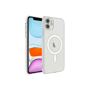 Funda Rígida Transparente de PC Compatible con MagSafe de Netzy Luxury para iPhone 12 14 Plus, Protección de Cámara de Silicona TPU Translúcida - Product Image 1