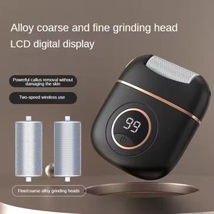 3 шлифовальные головки, 2 скорости, электрический полировщик пятки, устройство для удаления мозолей, цифровой дисплей, Отшелушивающий Скруббер для ног - Product Image 5