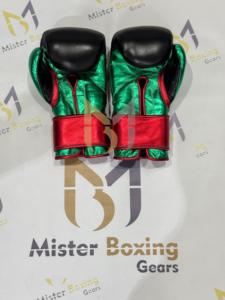 Gants de boxe noir rouge vert pas de boxe pas de vie fermeture à sangle réglable Style mexicain gants Pro équipement d'entraînement - Product Image 3