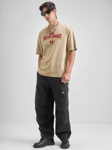 Camiseta Oversize de Algodón Grueso de 300 g/m² con Logo Estampado Personalizado para Hombre, Hombros Caídos, Estilo Urbano, Hecha en Pakistán - Product Image 3