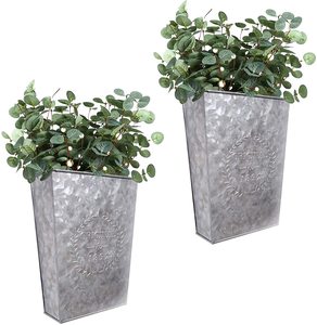 DECOR HAAT Best Selling Customized Home Garden Decoration Handmade Galvanized Metal <b>Wall</b> Planter Latest Design High Quality - Product Image 2