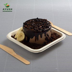 Assiette en papier pour gâteau en pulpe de canne à sucre Pour buffets, fêtes, restaurants et plats à emporter - Product Image 5