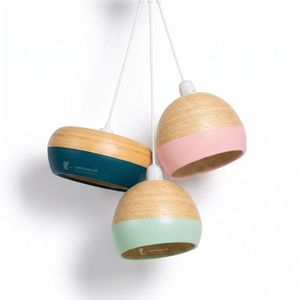 Abat-jour en bambou enroulé, style scandinave, écologique, pour utilisation en intérieur - Product Image 1