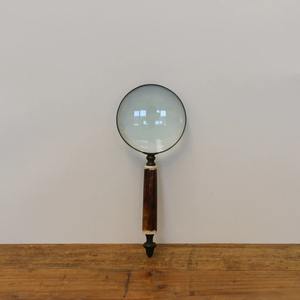 แว่นขยายโลหะทำจากแก้วใสดีไซน์แบบพกพาของตกแต่งหรูหราโบราณผลิตในอินเดีย - Product Image 2