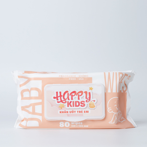 Lingettes pour bébé ECOWIPES Happy Kids, 80 lingettes douces sans parfum, lingettes humides pour le nettoyage doux du bébé - Product Image 1