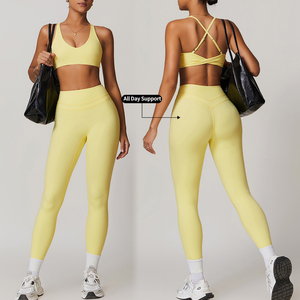 Leggings de yoga doux de haute qualité OEM pour femmes, collants de compression extensibles dans les 4 sens, leggings en forme de V pour pantalons de yoga et de gymnastique - Product Image 3