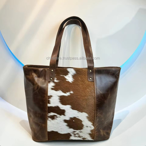 กระเป๋าสะพายไหล่สำหรับผู้หญิงทำจากหนังแท้ความจุสูงแนววินเทจแฟชั่น - Product Image 4