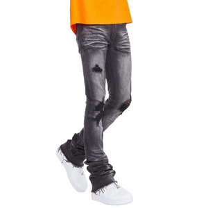 ผู้ชายที่กําหนดเองที่มีคุณภาพสูงสบายๆบานจ็อกเกอร์ติดตามกางเกงเอวยางยืดผู้ชายซ้อนบานกางเกงวอร์มสําหรับผู้ชาย - Product Image 5