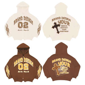 เสื้อกันหนาวมีฮู้ดสำหรับผู้ชายผ้าคอตตอนสีจาง - Product Image 4