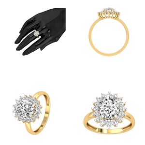 Anillo de boda de oro sólido de 18 quilates para mujer, 1,57 Cts VS Clarity EF Color Lab Grown Diamond IGI Certified, joyería de compromiso de lujo - Product Image 2