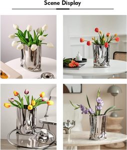 Florero de Metal de lujo elegante Acabado liso Decoración de mesa Perfecto para la decoración del hogar Precio asequible Hecho EN LA India - Product Image 2