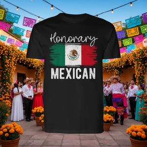 T-shirt a maniche lunghe retrò onorifica per matrimoni messicani e cerimonie messicane - Abbigliamento promozionale premium - Product Image 3