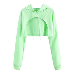 New Arrival Wholesale High Quality Customized Logo Women <b>Crop</b> <b>Top</b> 2025 Good Material Women <b>Crop</b> <b>Top</b> Hoodie - Product Image 1