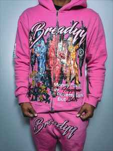 Chándal apilado acampanado de alta calidad, chándal ajustado de algodón 100%, ropa de calle, chándal para hombre, chándal para hombre - Product Image 3