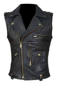 Nardon Apparel Veste de motard moderne en cuir sans manches pour Fashion Forward Travel Motorcycle Street Style Wear Men's Vest - Product Image 3