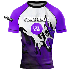 Customized <b>Rash</b> <b>Guards</b> BJJ MMA Jiu-Jitsu Short Sleeve Custom Made Rashguard for <b>Men</b> - Product Image 6