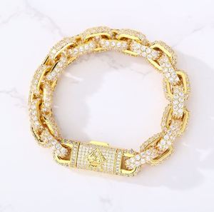 Pulsera de Eslabones Rolo con Incrustaciones de Moissanita VVS, Plata 925, Pulsera Cubana con Diamantes - Product Image 1