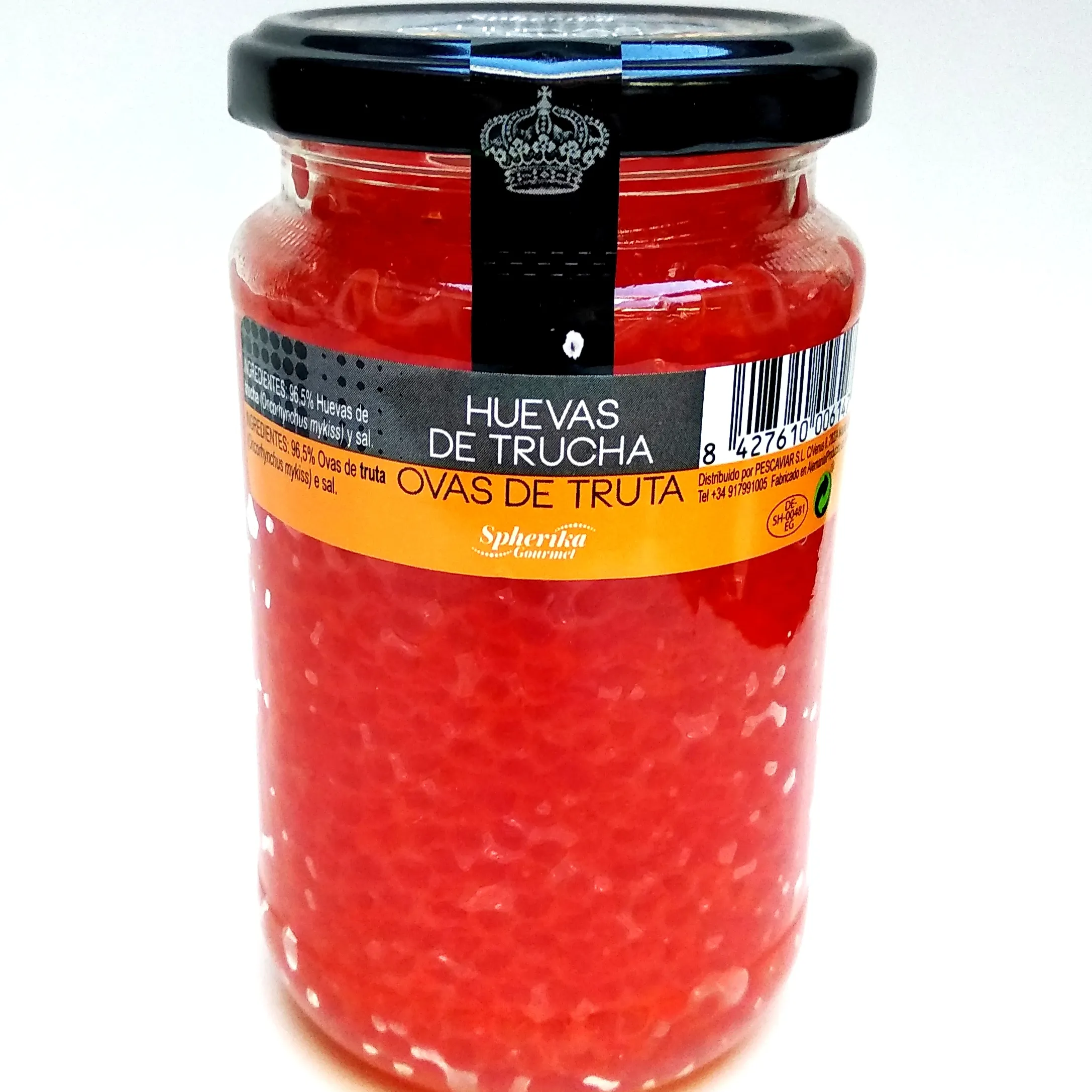 Trout roe-sporika 340 جم, برطمان زجاجي ، 11 أونصة ، بيض سمكة ، ذواقة ، فودي ، زينة السوشي ، بروتين ، سلمون مرقط ، كافيار